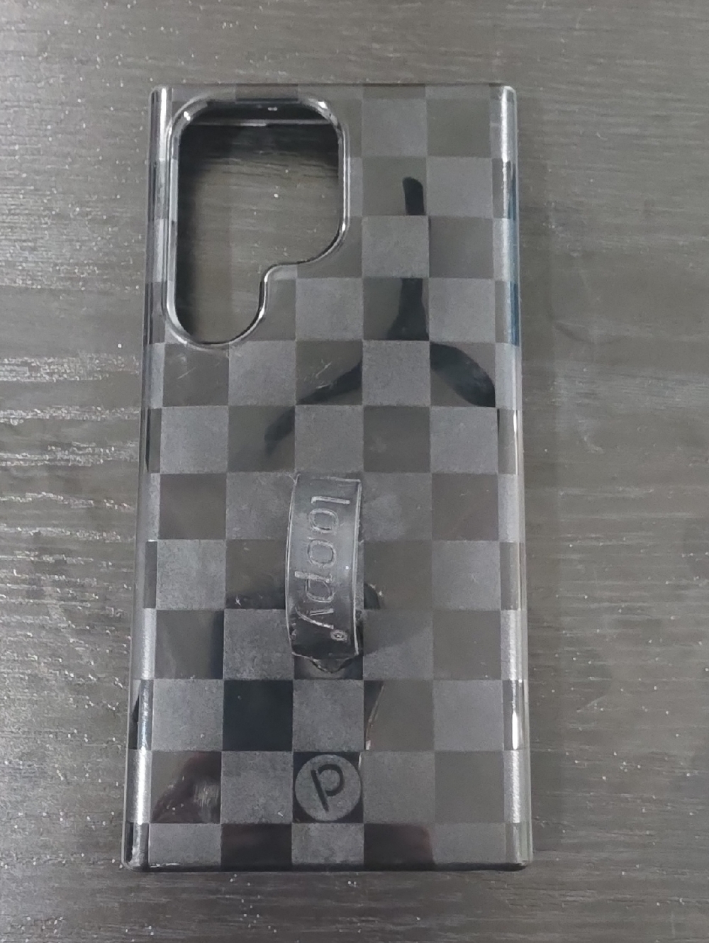 Loopy Case Black Checkered Phone Case with Loop Strap